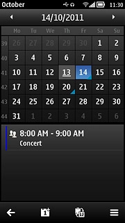 Go to the required date (see above).Press the required appointment to view the appointment details.