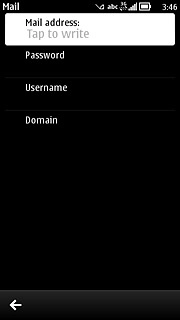 Press Mail address and key in your email address.