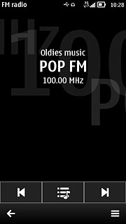Press and hold arrow right or arrow left.The radio searches for channels in the selected direction and stops when a channel is found.