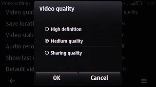 Press the required video quality.