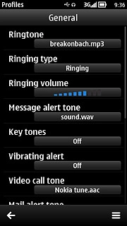 Press Ringing volume.