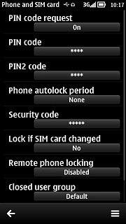Press PIN code request.