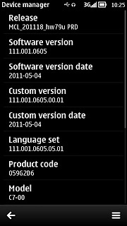 View your phone's software version below Software version.