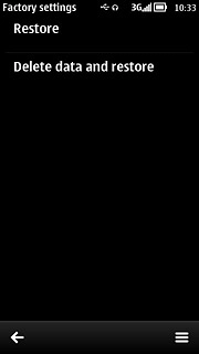 Press Restore or Delete data and restore.