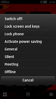 To turn off flight mode:Press another profile than Offline.