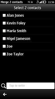 Press the required contacts to select them.