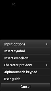 Press Input options.