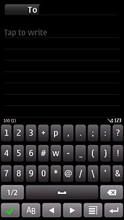 Press AB to return to text input.