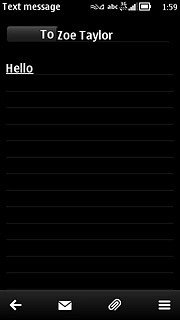 Press the send icon when you've written your text message.