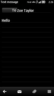 Press the attachment icon.Choose one of the following options:Insert picture, go to 4a.Insert video clip, go to 4b.Insert audio file, go to 4c.