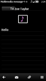 Press the send icon when you've finished your picture message.