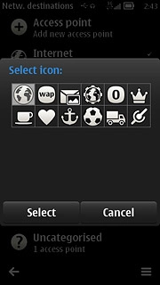 Press the required icon.