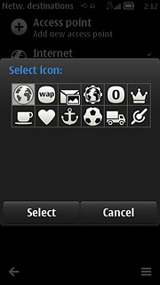 Press the required icon.