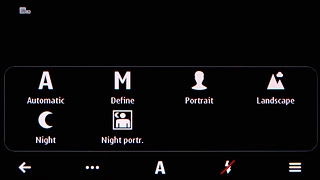 Press the required setting.