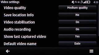 Press Audio recording to select On or Off.
