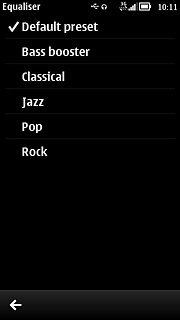 Press the required sound quality.