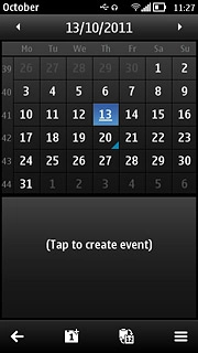 Press the calendar view icon.