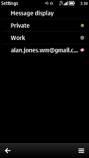 Press the required email account.