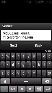 Key in the server address and press Next.