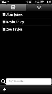 Press the required contacts.