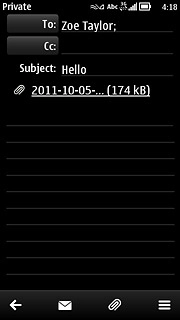 Press the send icon.