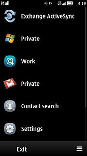 Press the required email account.