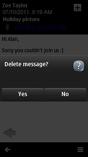 Press Yes to confirm.