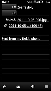 Press the send icon.