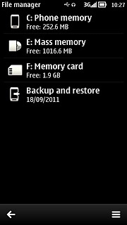 Press Backup and restore.