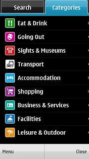Press Categories.Go to the required category.