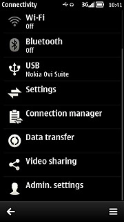 Press Admin. settings.