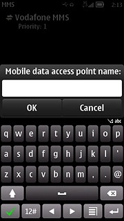 Key in live.vodafone.com Press OK.