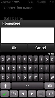 Key in http://pxt.vodafone.net.au/pxtsend and press OK.
