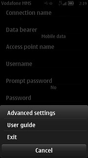 Press Advanced settings.