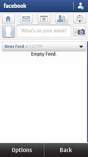 Press What's on your mind?.Key in the required status update.