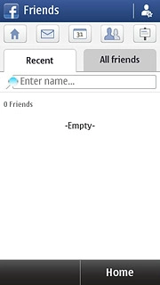 Press the Recent or All friends tab and follow the instructions on the display to view the status of your friends and their contact details.