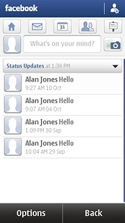 Press the messages icon.