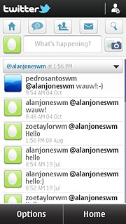 Press the messages icon.