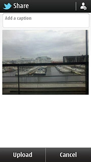 If required, press Add a caption to add text to the picture.Write the text.