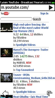 You can now use the application.Please note that YouTube isn't part of the original application package and therefore only a general description is given here.You have a number of options, such as:Search for video clipsSearch for video clips in a categoryIf you have a YouTube account and you log on, you can also:Rate video clipsShare video clips
