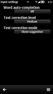 Press the return icon.