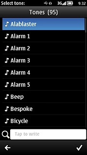 Once you've found a message tone you like, press the confirm icon.