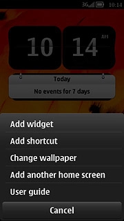 To add a display shortcut:Press Add shortcut or Add widget.