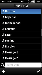 Press the confirm icon.