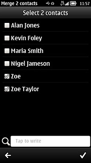 Press the confirm icon.