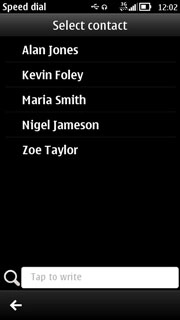 Press the required contact.