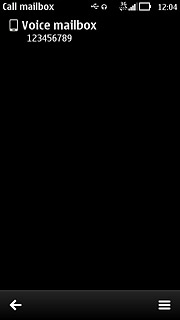 If a number has been keyed in already:Press and hold Voice mailbox until a pop-up menu is displayed.