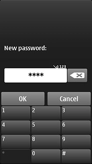 Key in the new barring password and press OK.