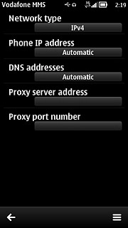 Press the return icon twice to save the settings and return to the list of data connections.