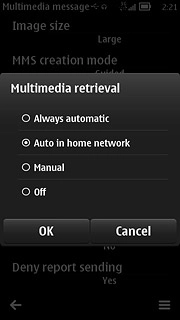 Press Auto in home network.